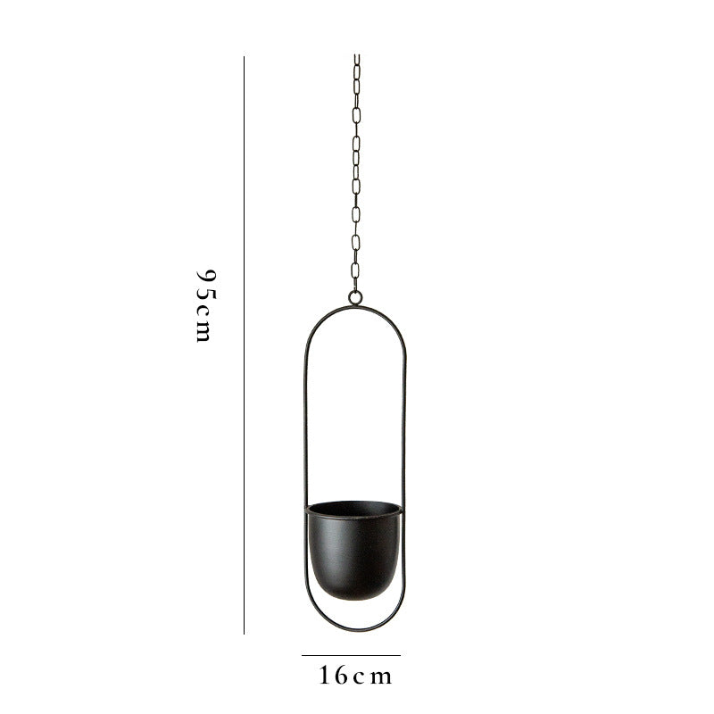 Creative Hanging Iron Flower Pot for Indoor Plants