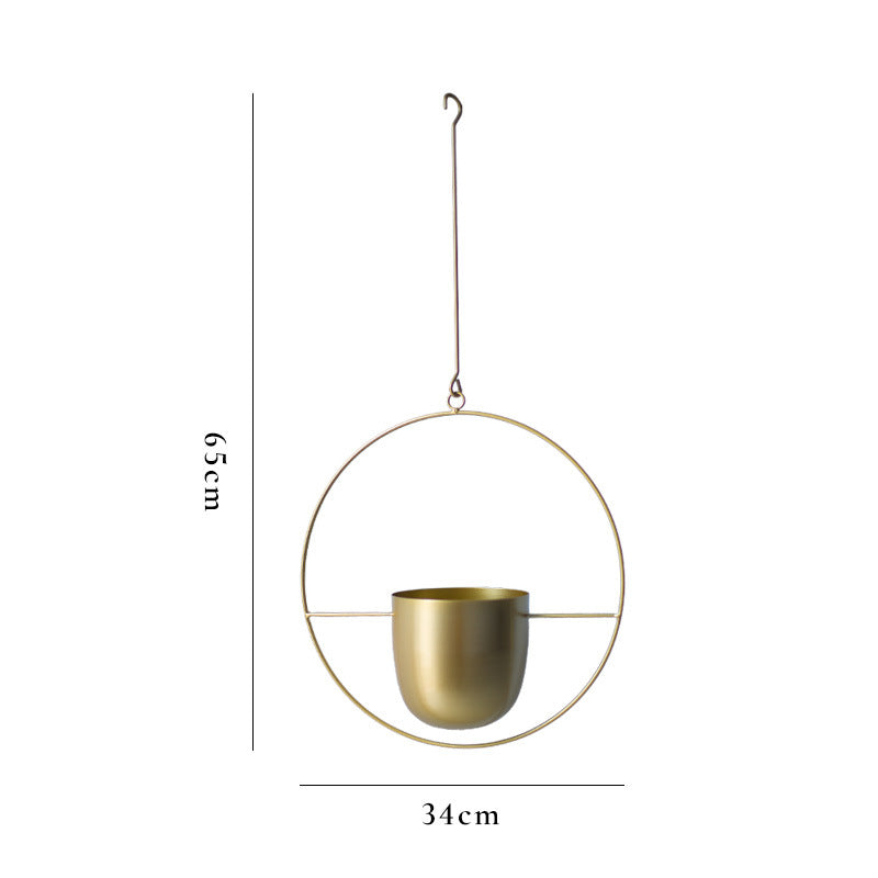 Creative Hanging Iron Flower Pot for Indoor Plants