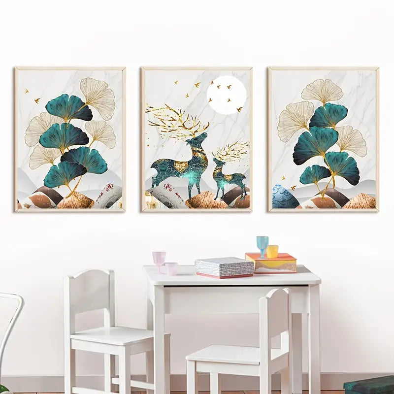 3pcs Nordic Abstract Landscape Wall Posters Set