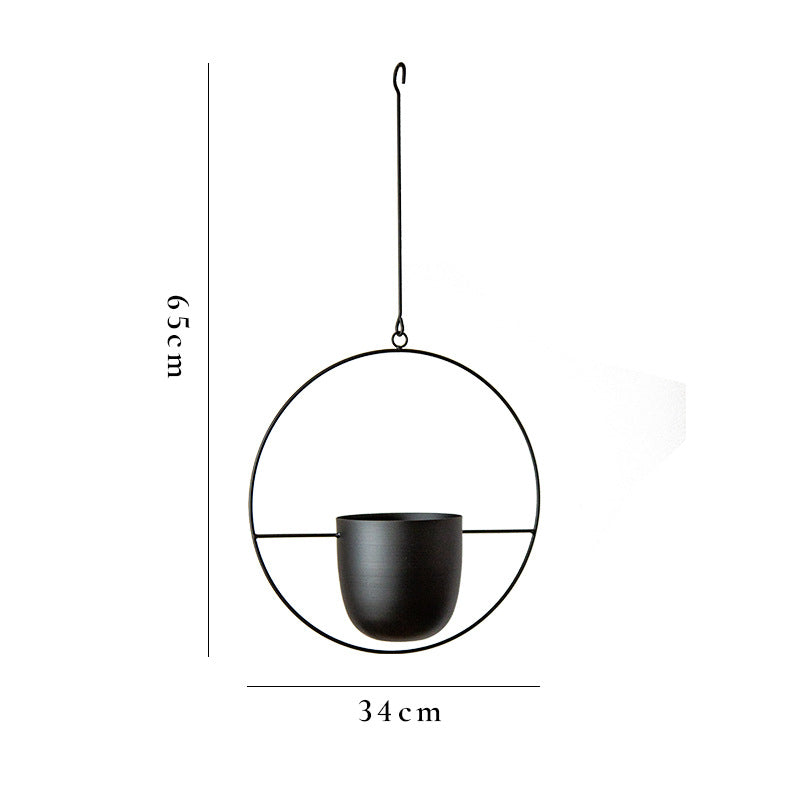 Creative Hanging Iron Flower Pot for Indoor Plants