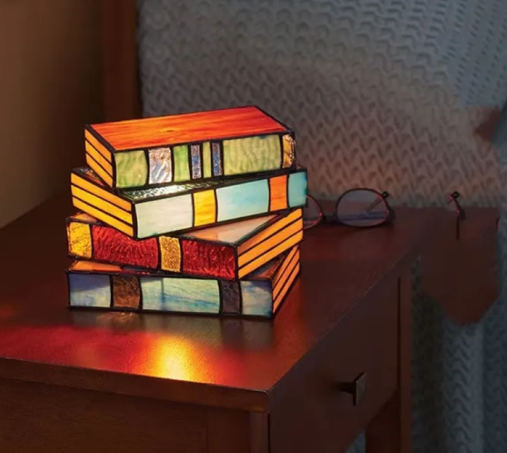 Stacked Books Decorative Desk Lamp