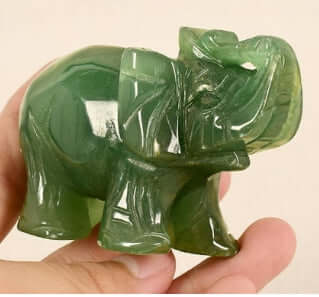 Elephant Statue - Carved Stone Artwork (One Piece)
