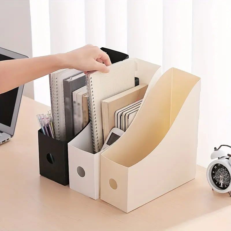 Desktop File Rack Organizer for Books and Supplies