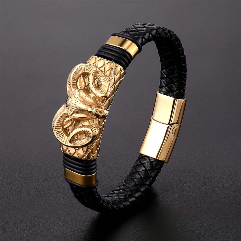 Men's Constellation Stainless Steel Braided Bracelet